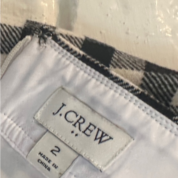JCrew Classic Black and White Checkered Skirt - Picture 2 of 3